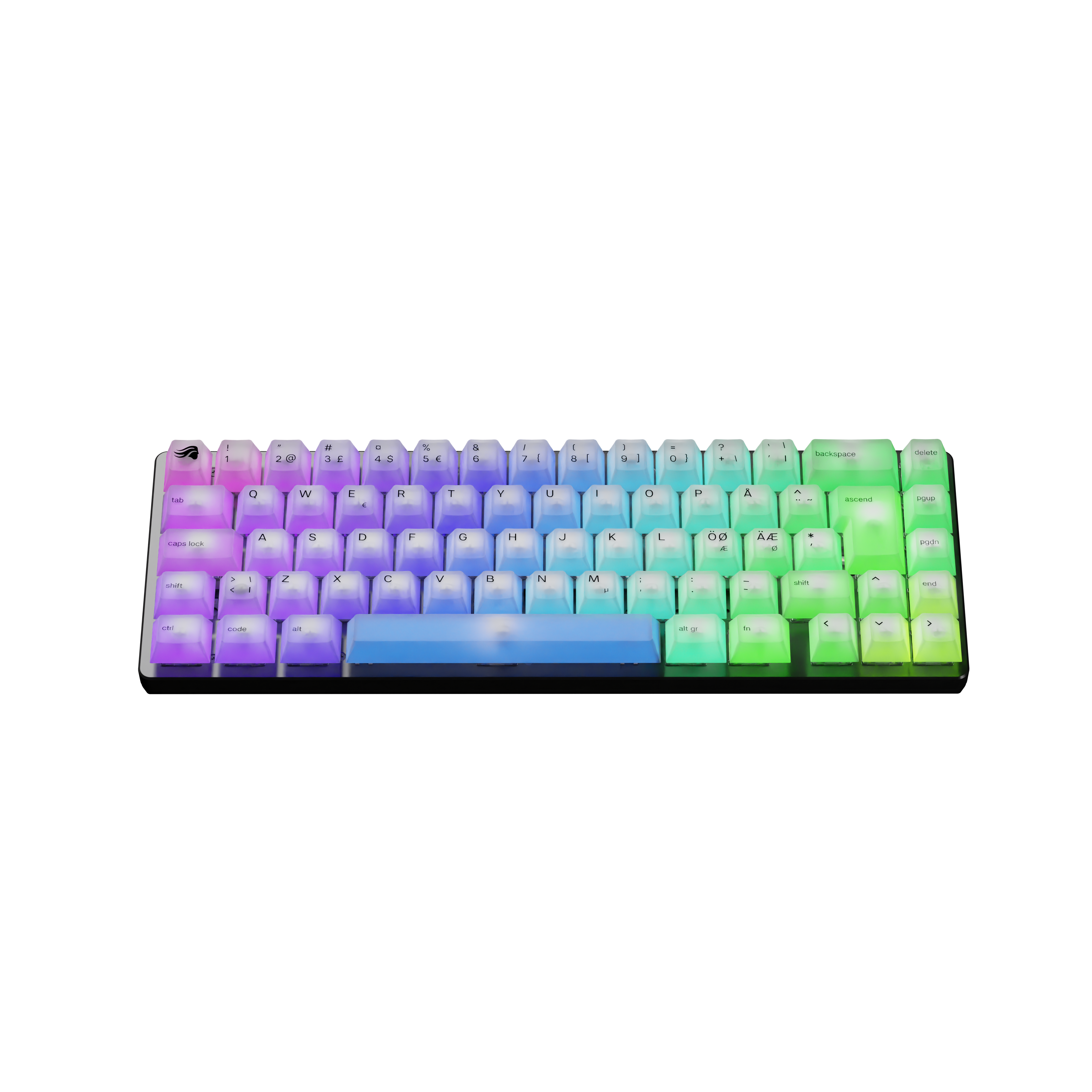 Glorious   Polychroma   V2   Rgb   Keycaps   Nordic   Iso    131   Pcs    Cherry   Profile