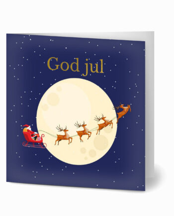God   Jul    Santas   Sleigh   Ride     Julekort    10   Stk    Inkl    Premium   Kuverter