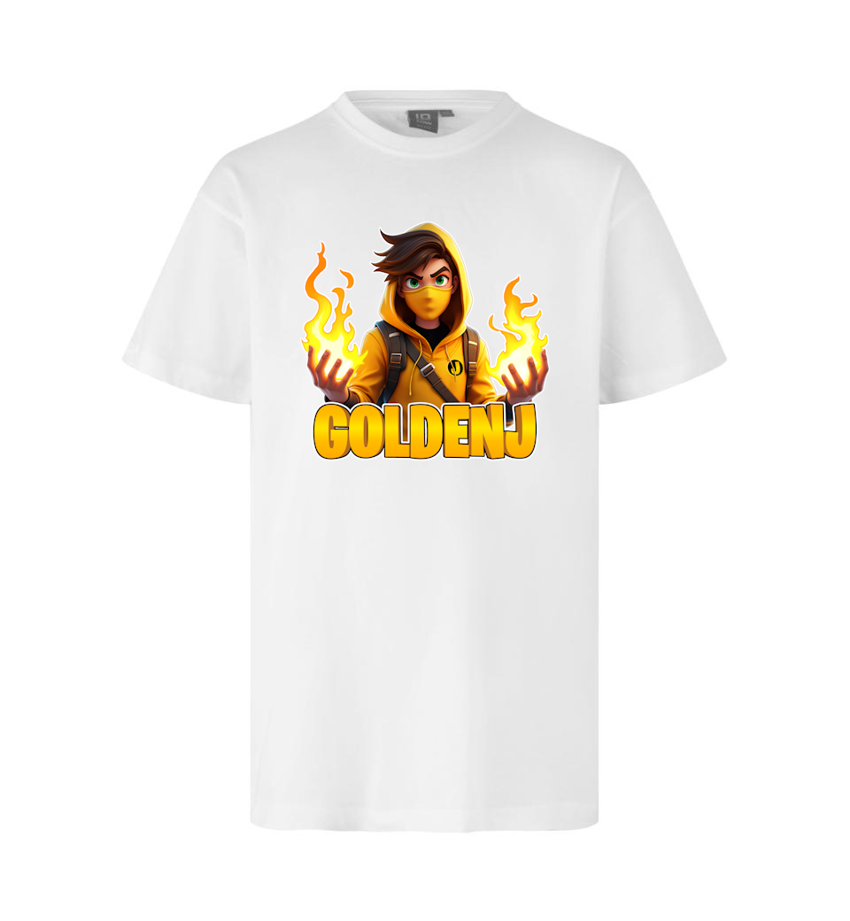 Goldenj   Flamme   Tee   Hvid       -