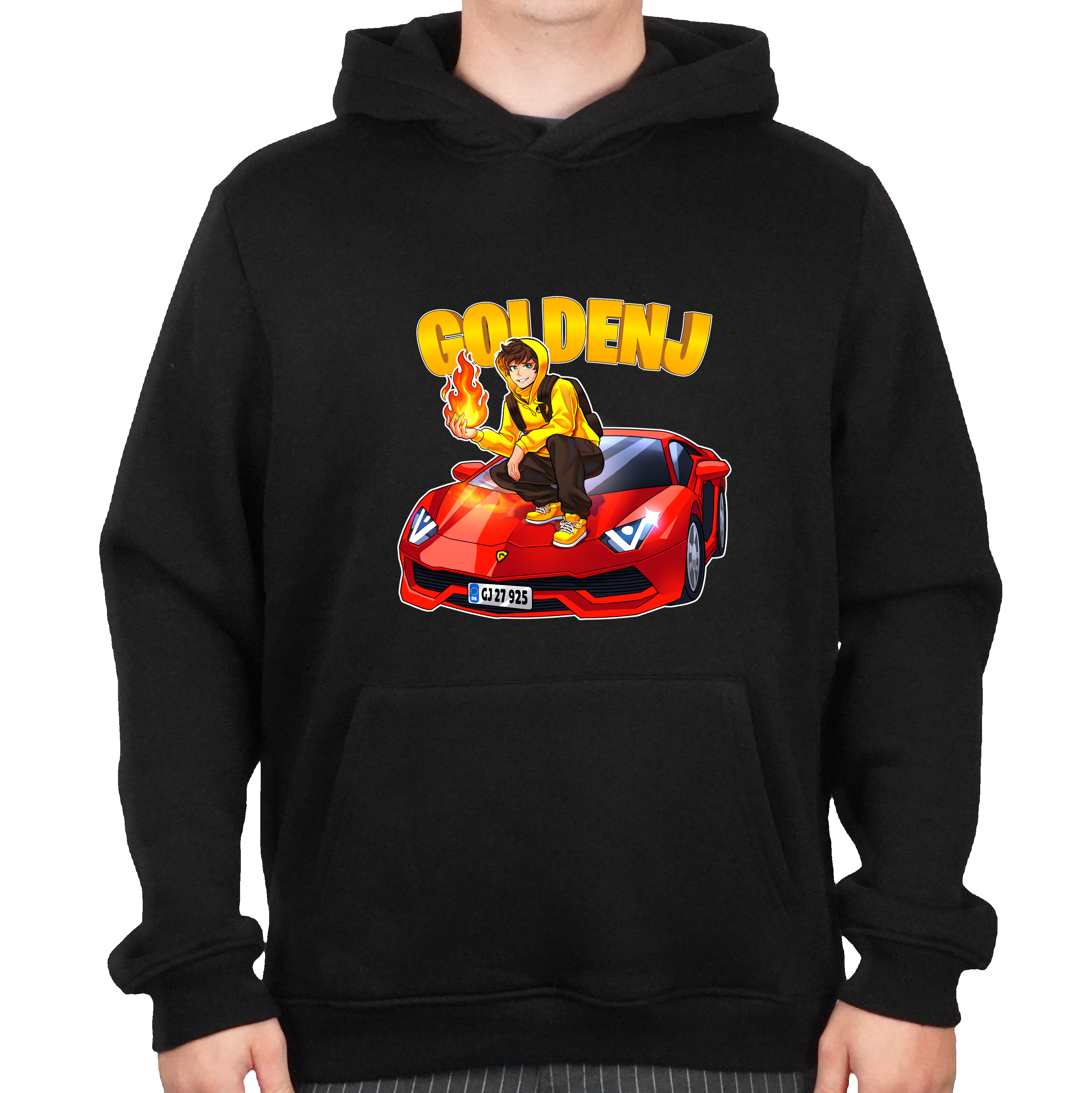 Goldenj   Lambo   Hoodie     Sort       -