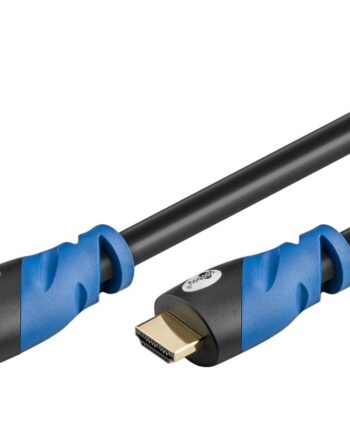 Goobay   Hdmi           Premium   3m   Sort   Blå   Videokabel   Geekd   Dk