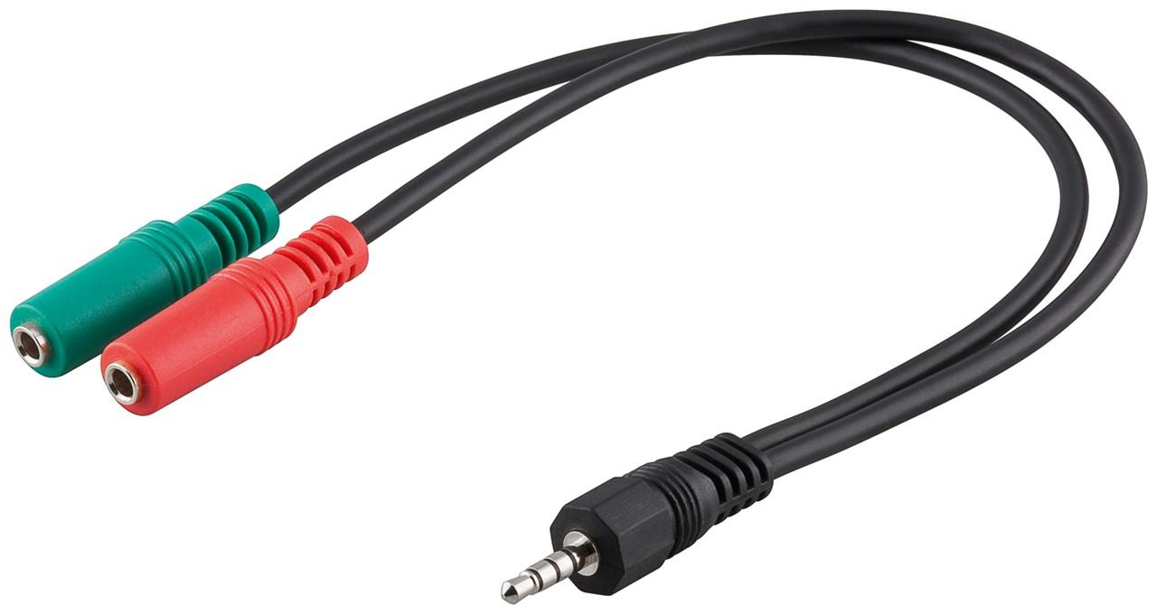 Goobay   Pc   Computer   Headset   To       5mm         Pol     Lyd   Adapter   Geekd   Dk