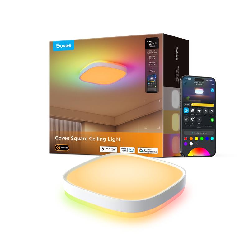 Govee 30 Cm Rgbww Rgbic Intelligent Loftlampe Wifi Bluetooth Led Lys Geekd Dk