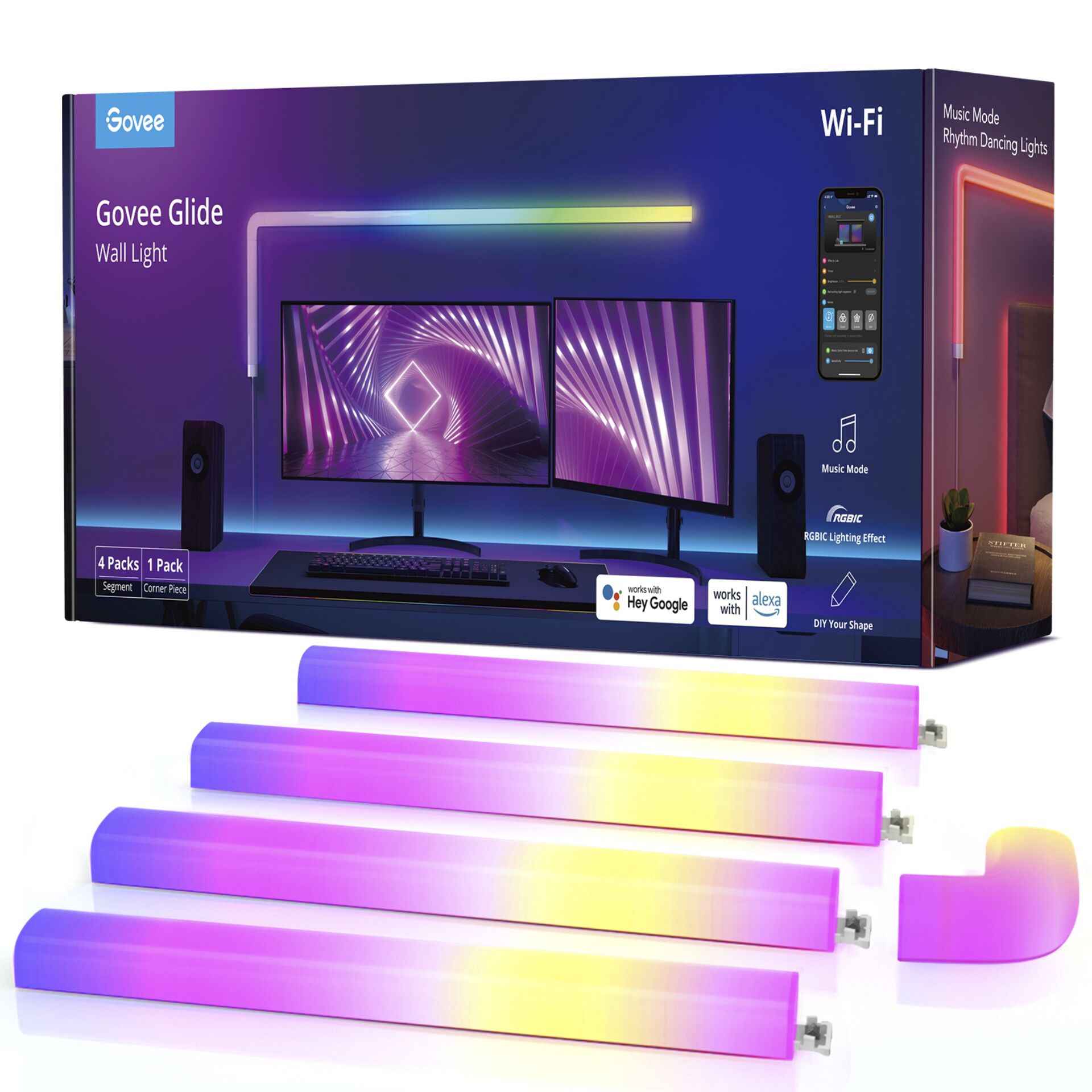 Govee   Glide   Wall   Light             Led   Lys   Geekd   Dk