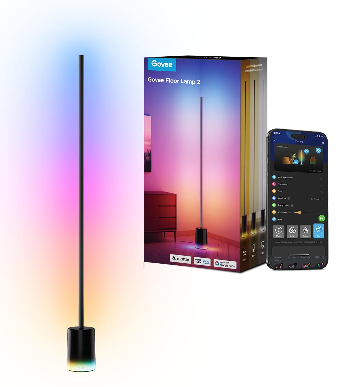 Govee   H607c   Intelligent   Led   Gulvlampe   Wifi   Bluetooth   Led   Lys   Geekd   Dk