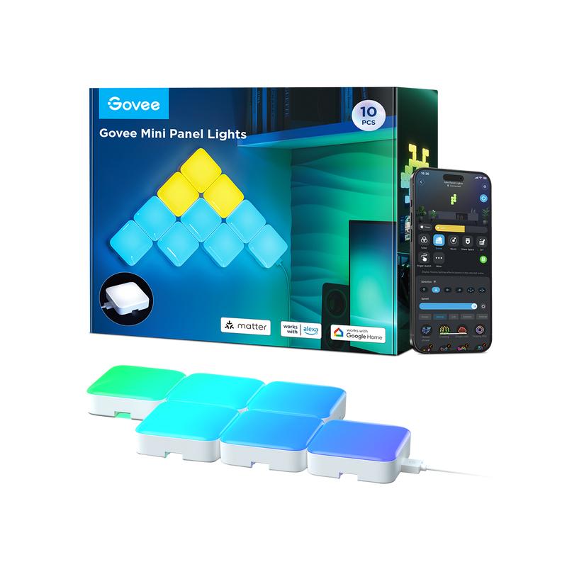 Govee   Mini   Led   Lyspaneler   Wifi   Bluetooth        Stk    Geekd   Dk
