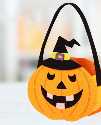 Græskarspand   I   Filt    Perfekt   Slikspand   Til   Trick   Or   Treat    Ngd - 13