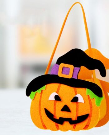Græskarspand   I   Filt    Perfekt   Slikspand   Til   Trick   Or   Treat    Ngd - 32