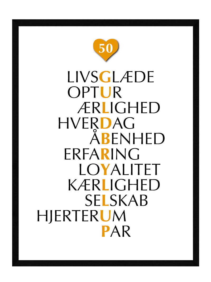 Guldbryllup   Citat   Plakat