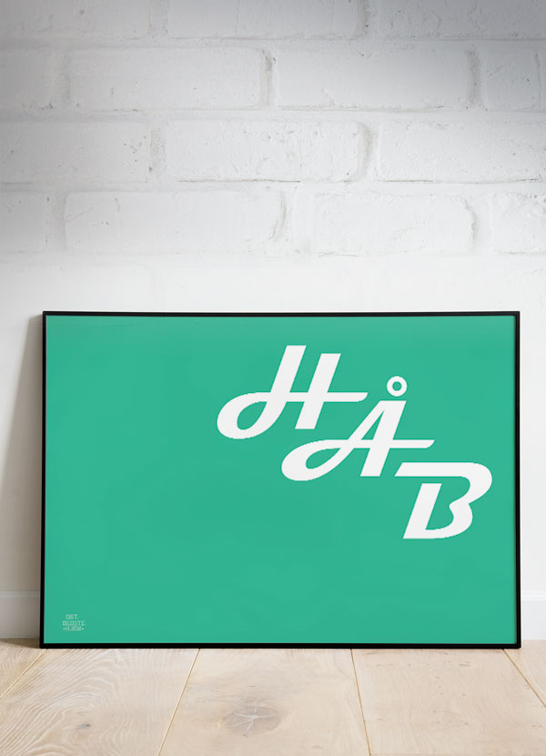Håb - Plakat Grøn Vandret 29 X 21 Cm A4 Kr 199 -