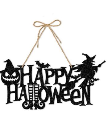 Hængende   Halloween   Vægdekoration    Happy   Halloween   Skilt    41cm