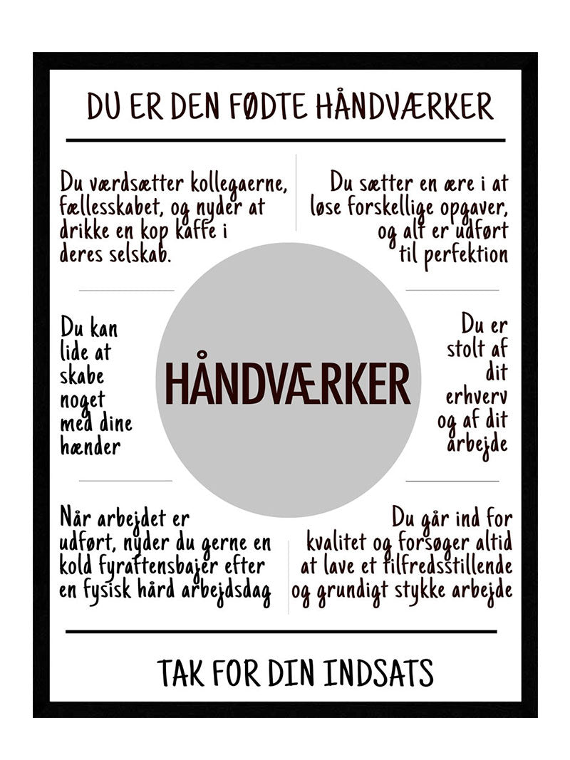 Handværker   Plakat