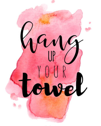 Hang   Up   Your   Towel   Lyserød   Af   Pluma   Posters
