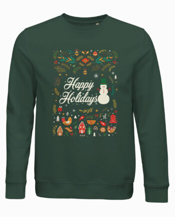 Happy   Holidays    Jule   Sweatshirt    Unisex