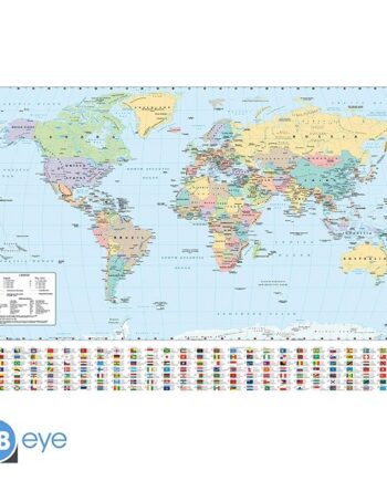 Harper   Collins   World   Map   21 -  Poster   Plakat   61x91   5cm