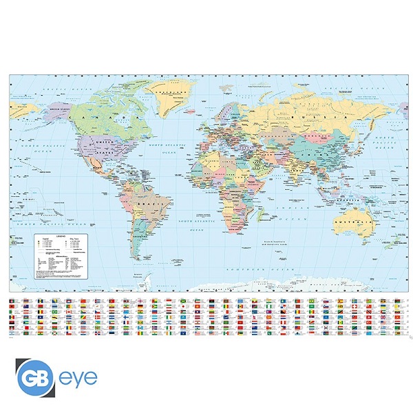 Harper Collins World Map 21 - Poster Plakat 61x91 5cm