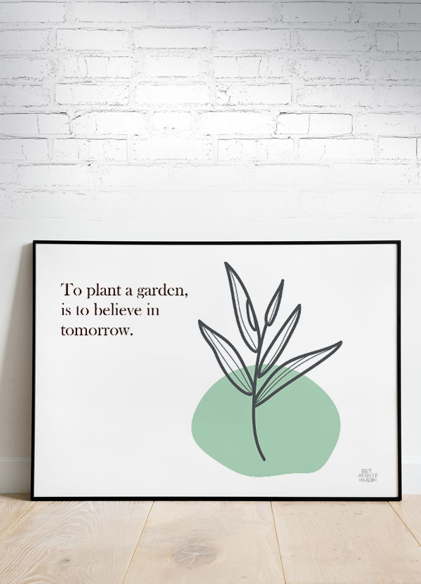 Haveplakat Believe Vandret 29 X 21 Cm A4 Kr 199 -