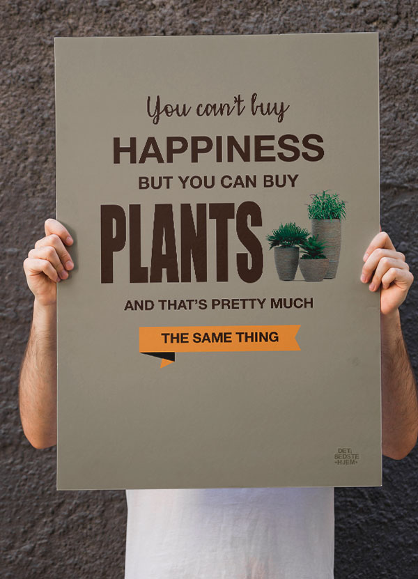 Haveplakat Happiness 21 X 29 A4 Kr 199 -
