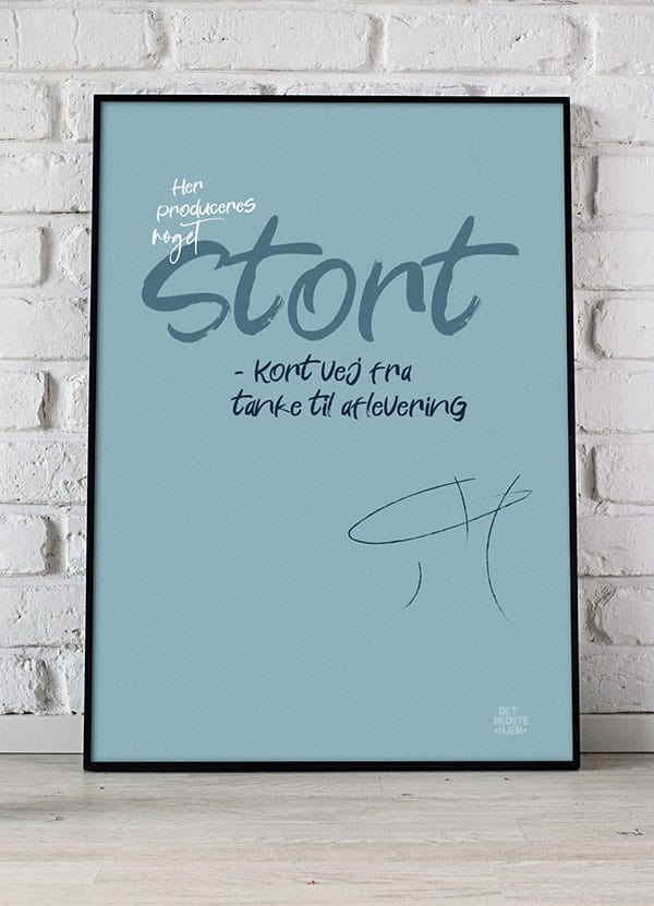 Her Produceres Noget Stort - Toiletplakat 21 X 29 A4 Kr 199 -