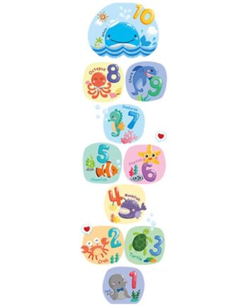 Hinkerude   Floorsticker   Med   Flotte   Og   Sjove   Havdyr    200x60cm