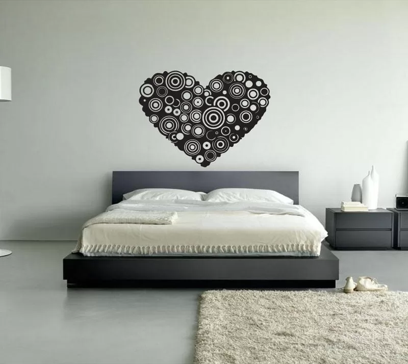 Hjerte Cirkler Wallsticker