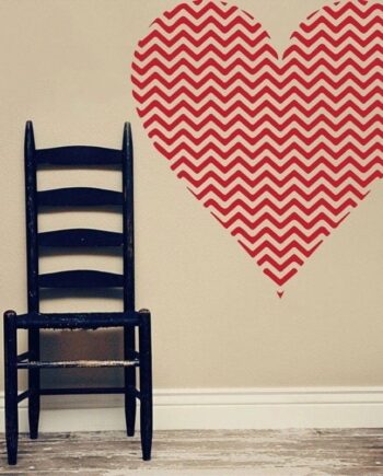 Hjerte   Linjer   Wallsticker