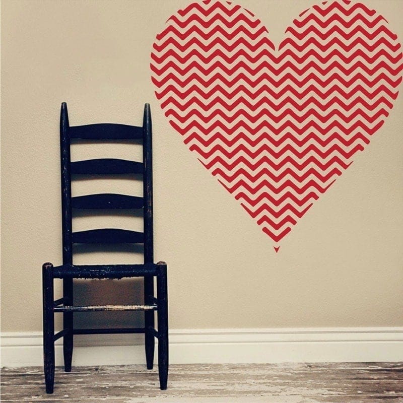 Hjerte Linjer Wallsticker