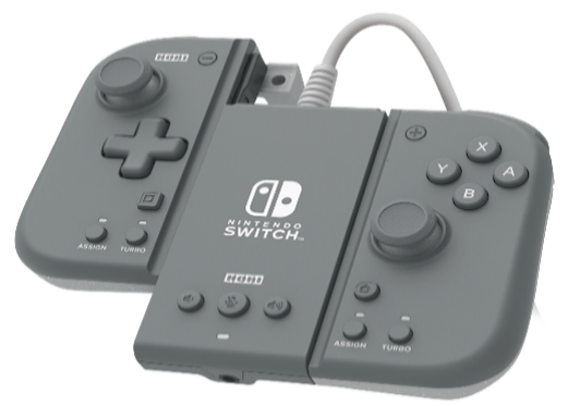 Hori   Switch   Split   Pad   Compact   Attachment   Set    Grey