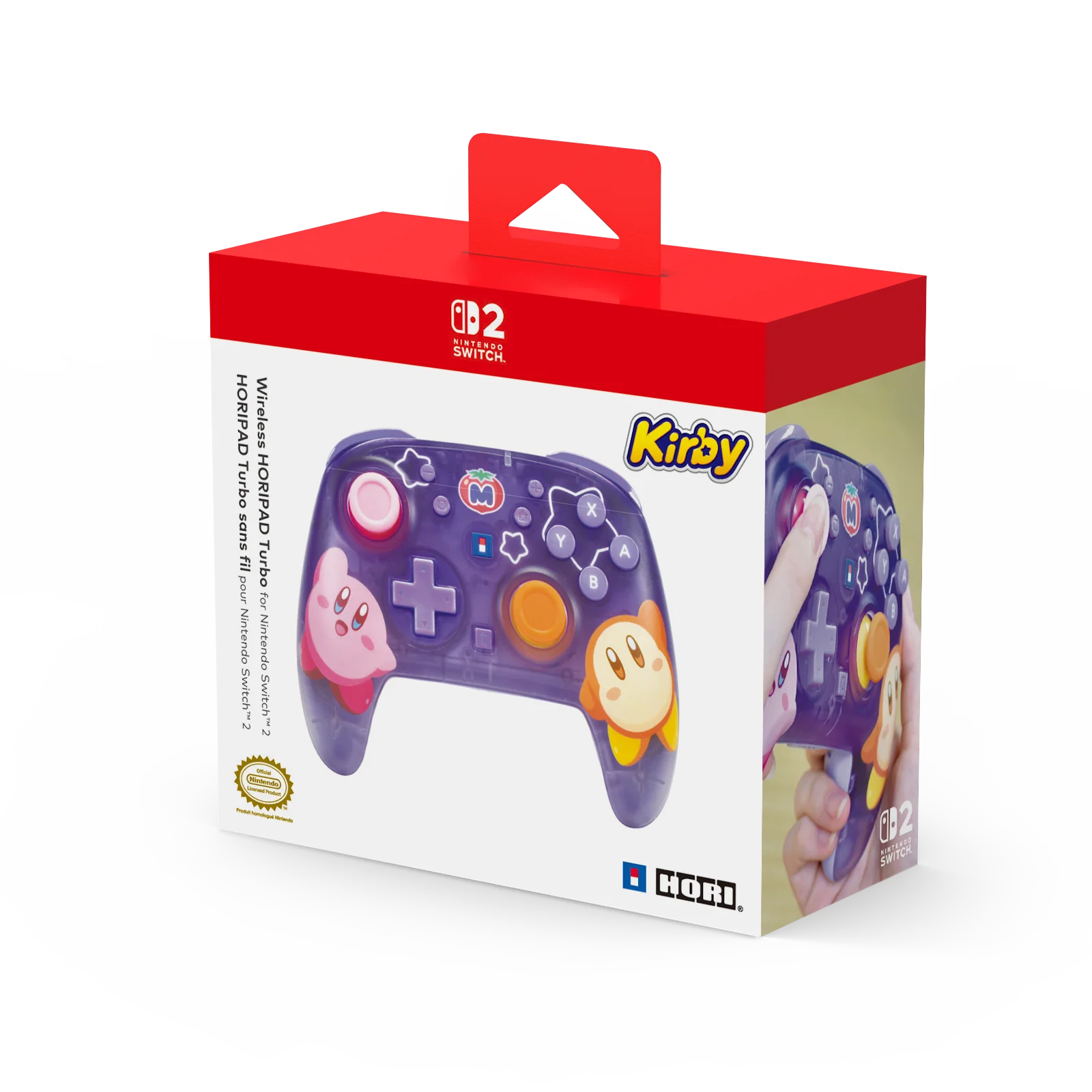 Hori   Trådløs   Horipad   Turbo   Til   Nintendo   Switch        Kirby     Waddle   Dee      Lilla   Controller   Geekd   Dk