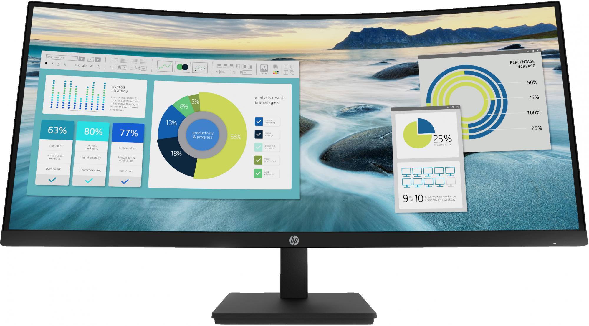 Hp P34hc G4 34 3440 X 1440 Ultrawide Hdmi Displayport Usb - C 60hz Dockingskærm