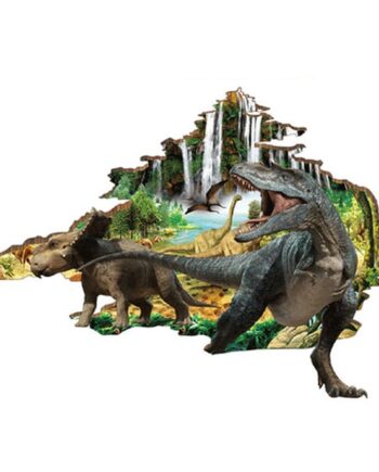 Hul   I   Væggen   Wallsticker    Dinosauerne   På   Vej   Ind   På   Værelset