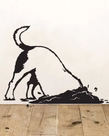 Hund   Graver   Hul   Wallsticker