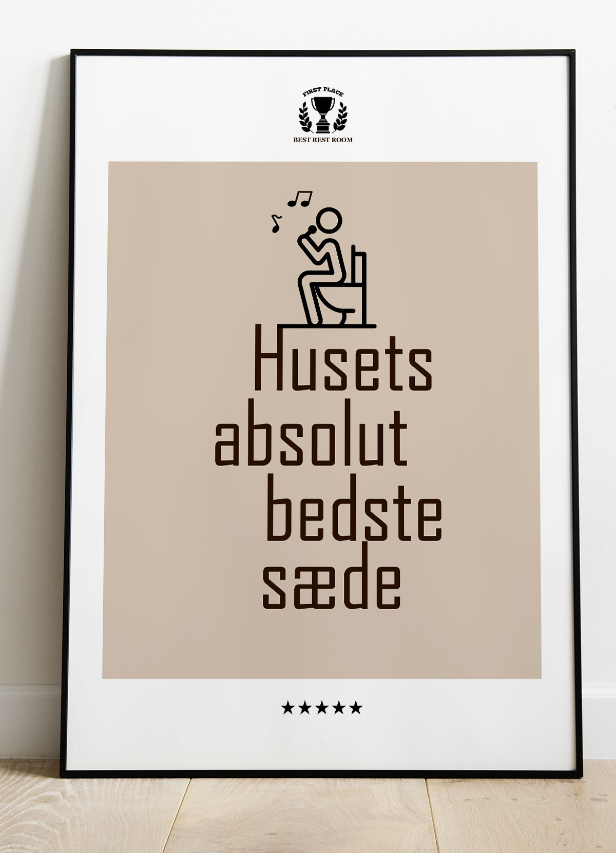 Husets   Bedste   Sæde - Plakat - Sandfarvet   21   X   29        A4    Kr    199  -