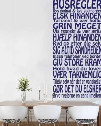 Husregler   Wallsticker
