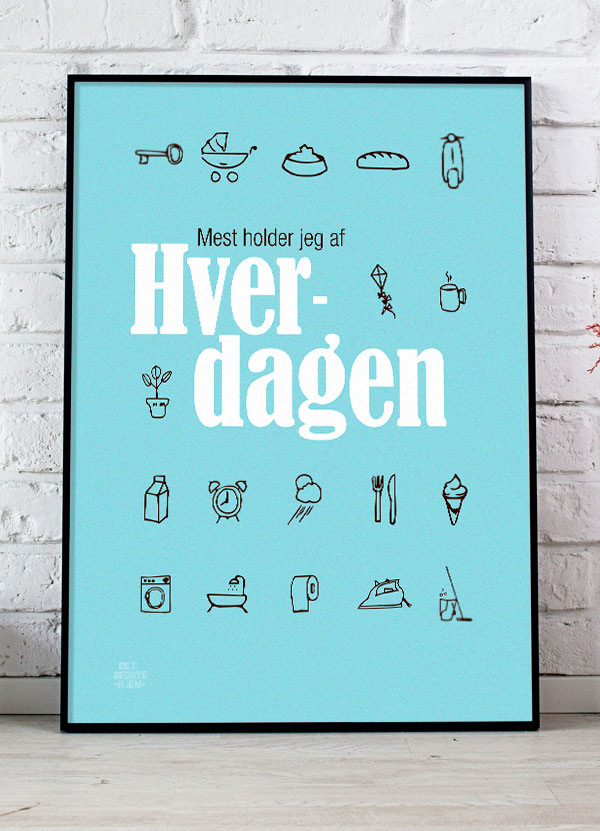 Hverdagen - Plakat Blå 21 X 29 A4 Kr 199 -