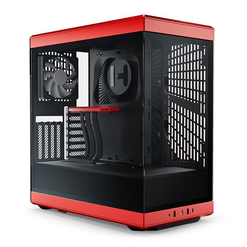 Hyte   Y40   Red   Miditower   Panoramic   Glass   Veil    Included   Pcie           Riser   Cable        Included   Fans   Kabinet   Geekd   Dk