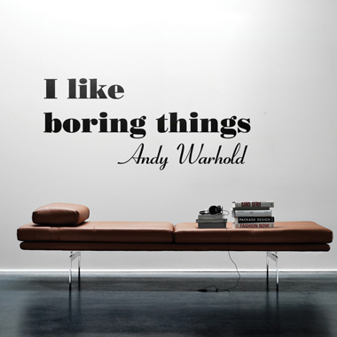I   Like   Boring   Things   Wallsticker   Af   Alan   Smithee    65x29   Cm