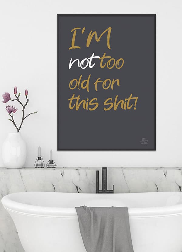I M Not Too Old For This Shit - Plakat 21 X 29 A4 Kr 199 -