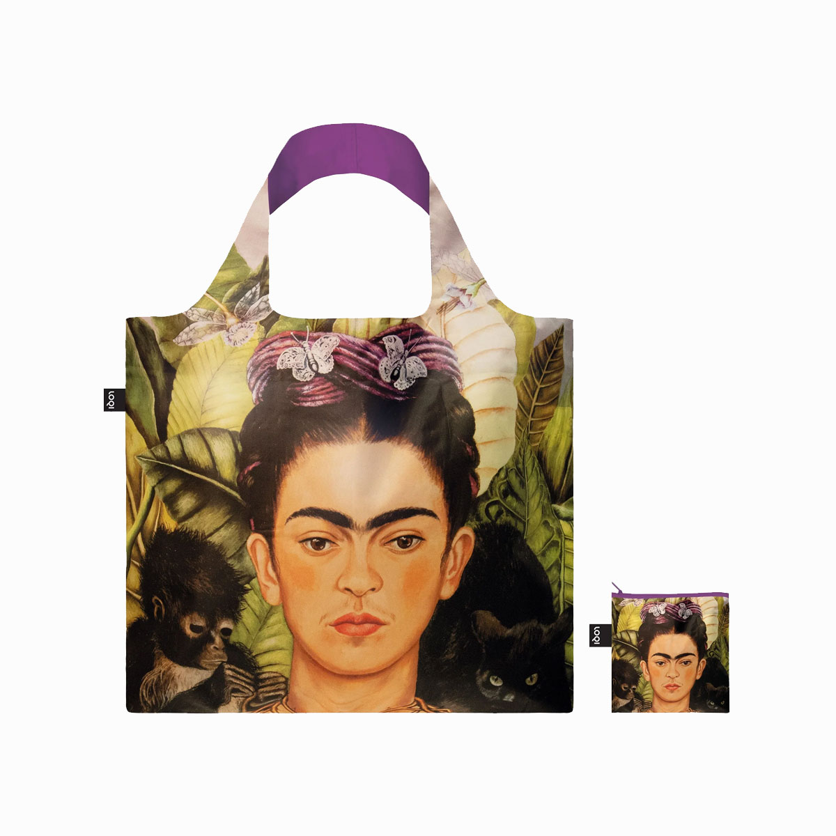 Indkøbsnet    Frida   Kahlo    Self   Portrait   With   Hummingbird