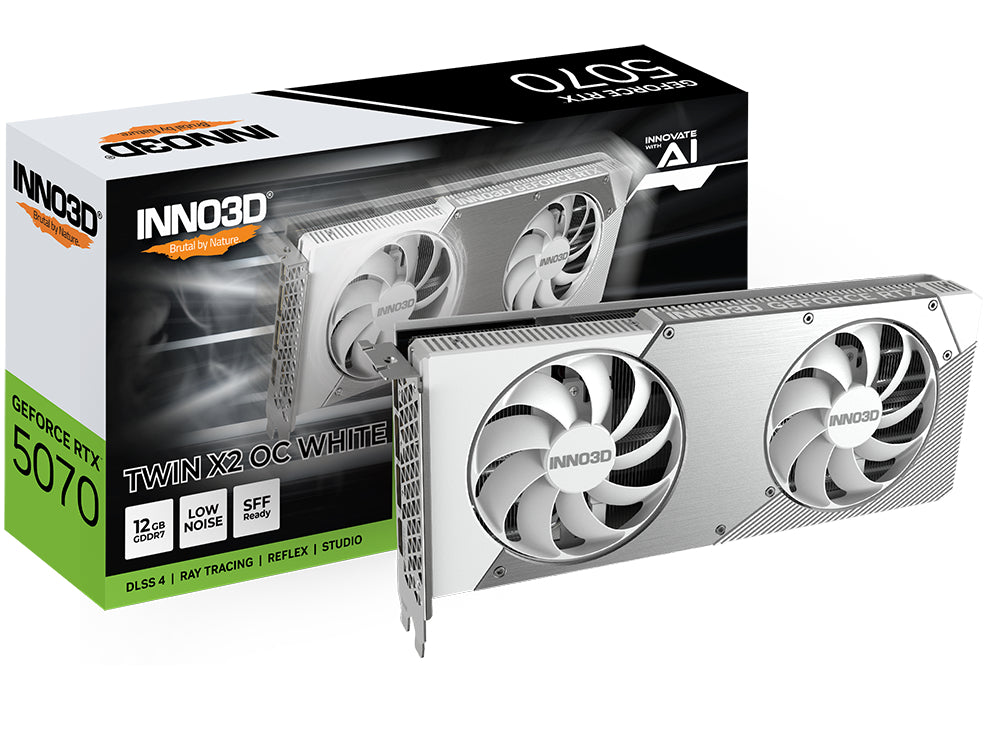 Inno3d   Geforce   Rtx   5070   Twin   X2   Oc   White   12gb   Gddr7   Ram   Grafikkort   Geekd   Dk