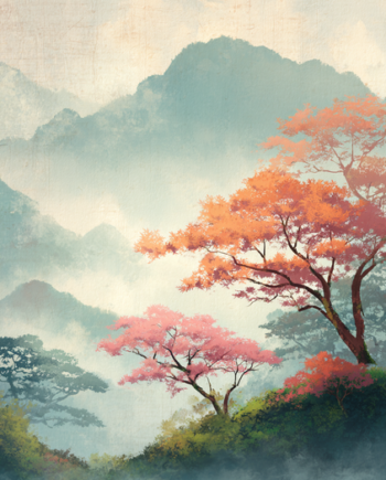 Japansk   Plakat   81   Silent   Mountains