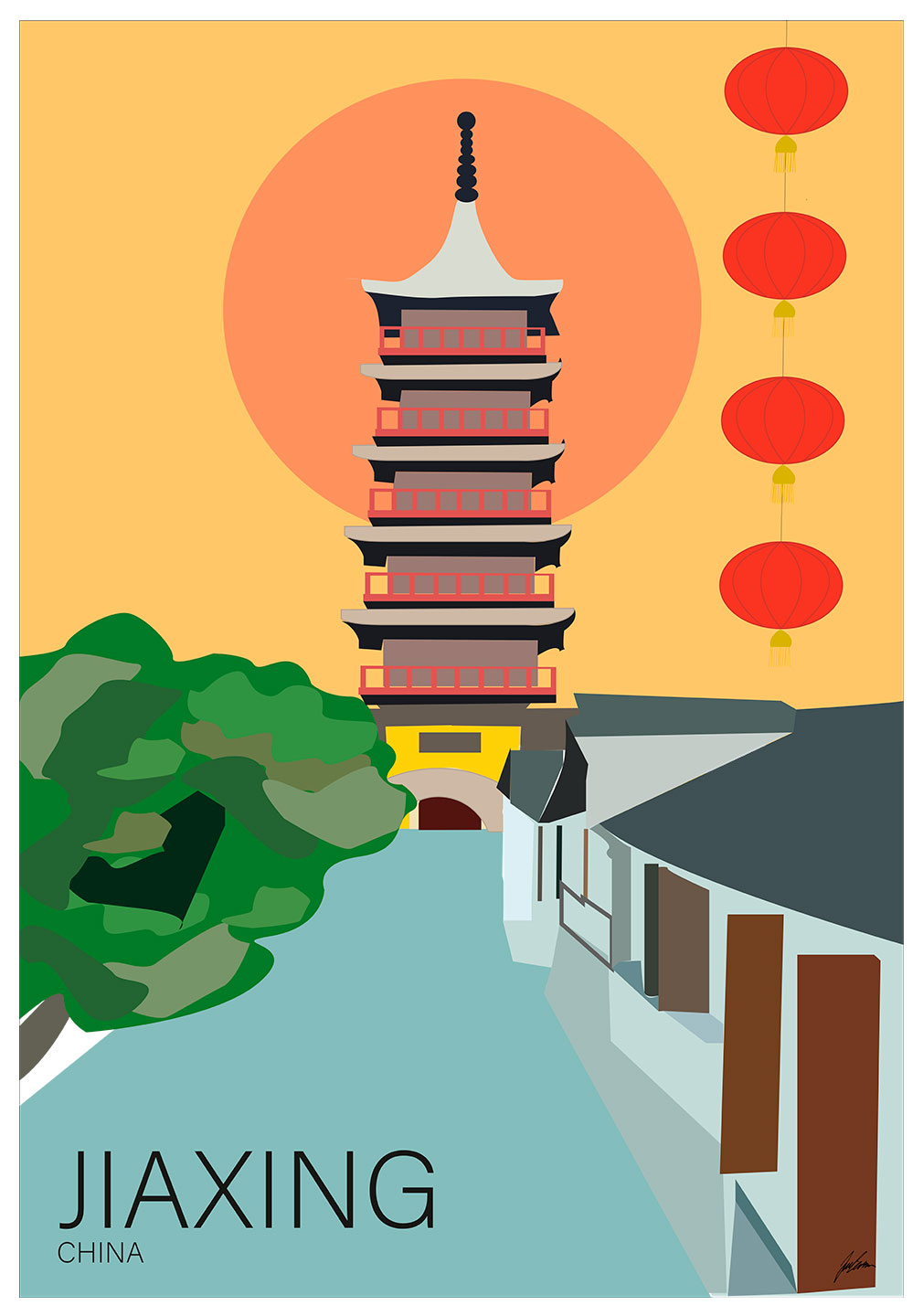 Jiaxing   City   Af   Justesen   Plakater