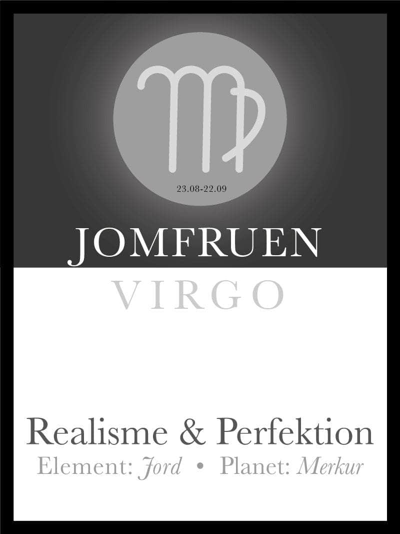 Jomfruen   Stjernetegn   Tekst   Plakat