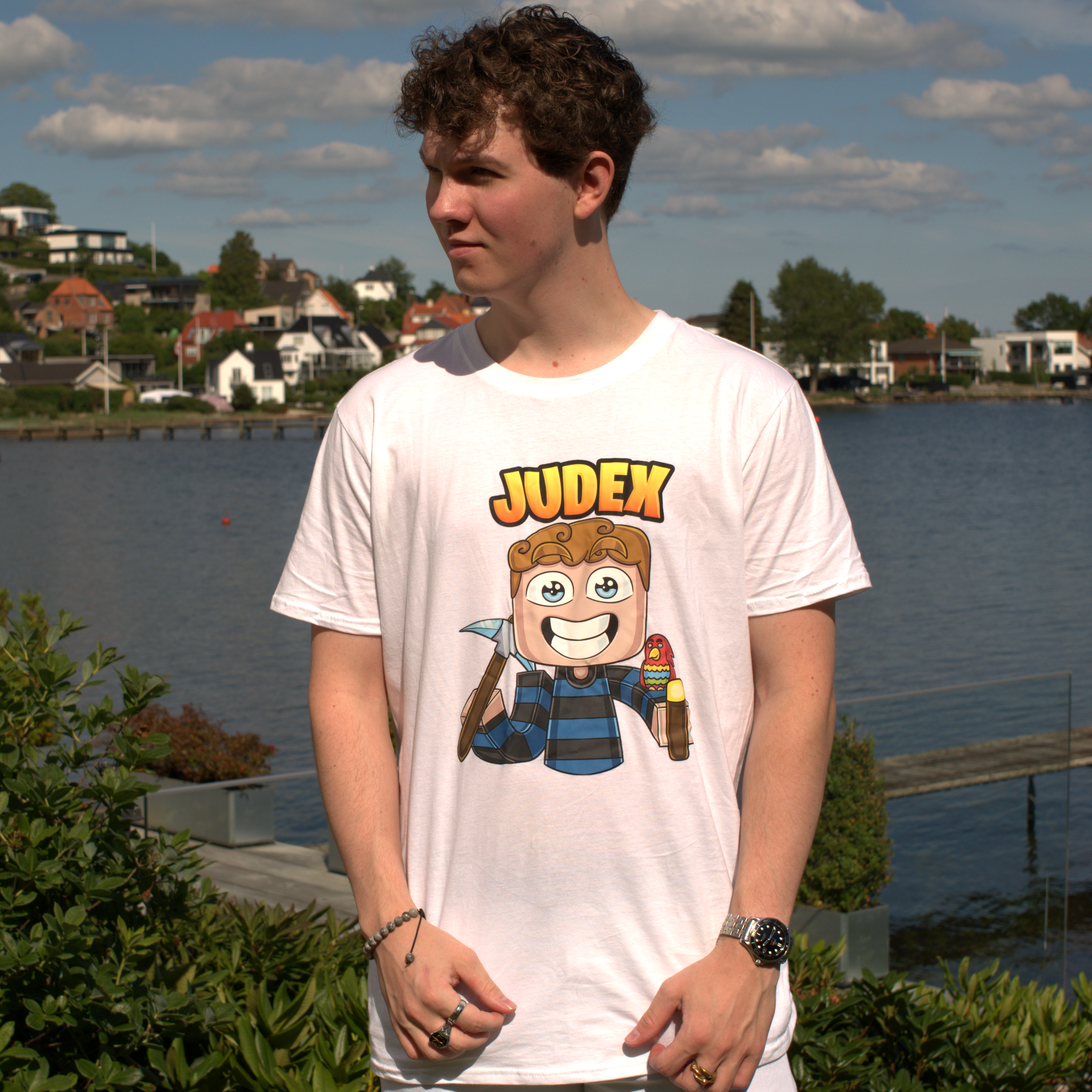 Judex   Miner   Tee   Hvid   T - Shirt   Geekd   Dk