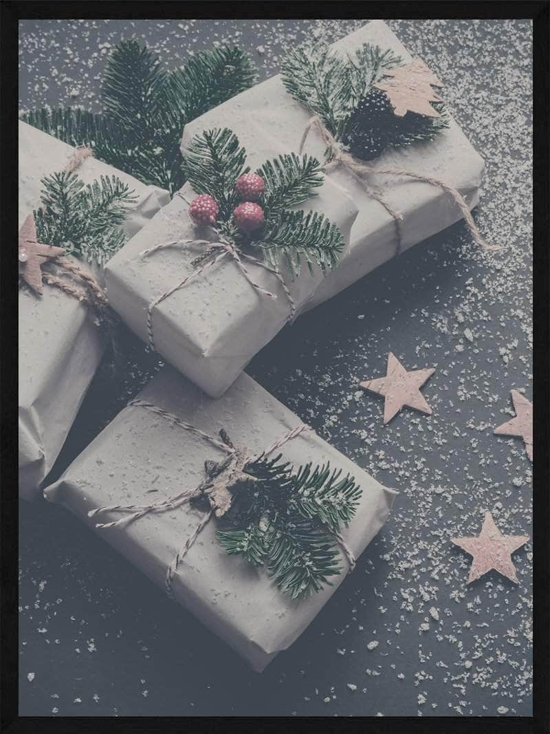 Julegran Og Pakker Juleplakat
