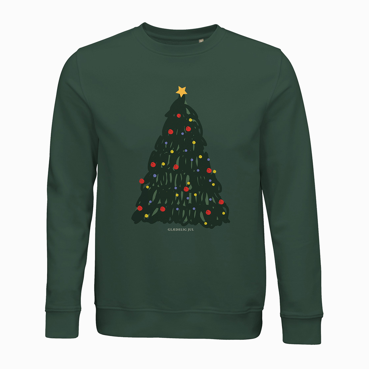 Juletræ Jule Sweatshirt Med Dansk Tekst Unisex
