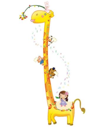 Kæmpe   Målebånds   Wallsticker    Giraf        Meter   Høj