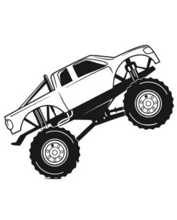 Kæmpe   Monstertruck   Wallsticker    Op   Ad   Bakke    81x102cm