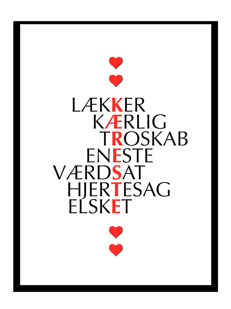 Kæreste   Citat   Plakat
