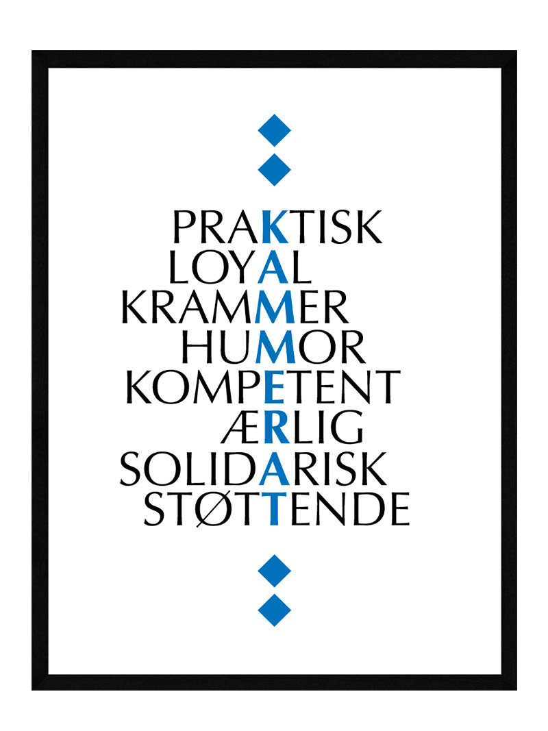 Kammerat   Citat   Plakat